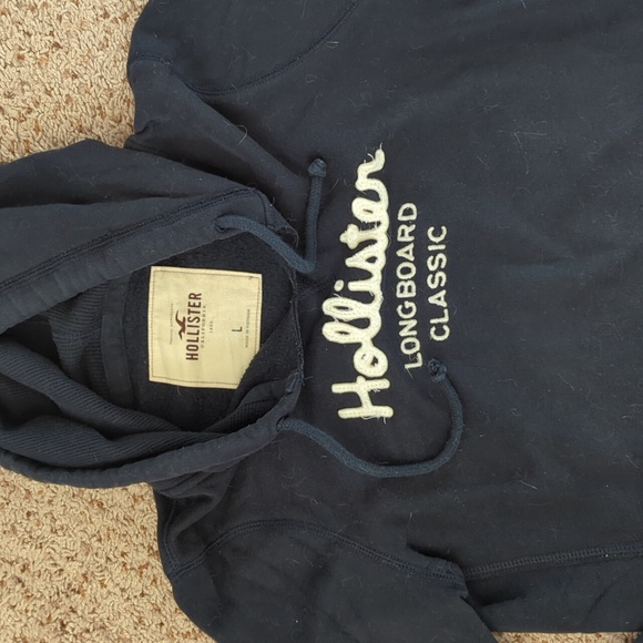 Hollister Navy Hoodie with Logo - Picture 2 of 3